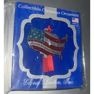 United States of America Patriotic Ornament Collectible Gloria Duchin NEW